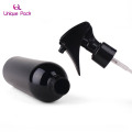 Round Black Matt PE plastic bottle with spray gun 300ml spray bottle